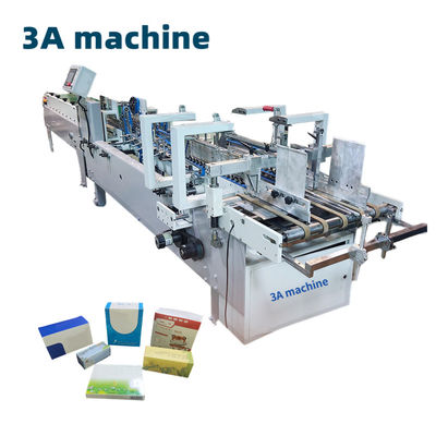 Máquina de carpeta de papel y pegamento de alta velocidad 3ACQ 580D con máquina de pegamento automática de 5.5kw