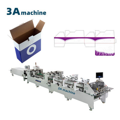 Material de papel 2 3 capas corrugado 1100 JGKW Caja haciendo carpeta máquina de pegamento