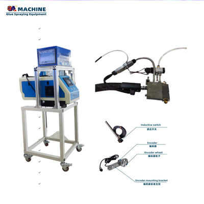 Sistema de distribución de adhesivos de fusión caliente de grado automático con un controlador y un arma
