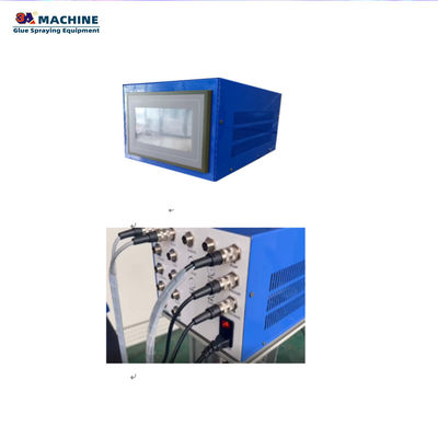 Sistema de distribución de adhesivos de fusión caliente de grado automático con un controlador y un arma