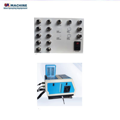 Sistema de distribución de adhesivos de fusión caliente de grado automático con un controlador y un arma