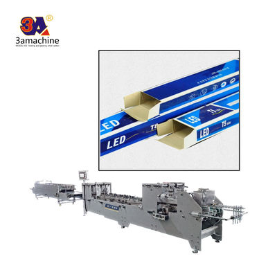 Caja de lámparas larga Gluer automático de carpeta con 12 * 0.9 * 1.3m Tamaño y fácil operación