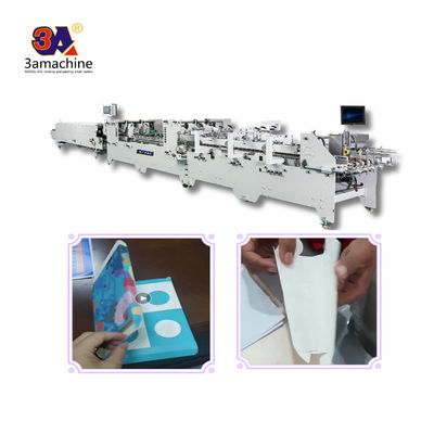 Automático de alimentación continua de papel caja plegable pegamento cartón carpeta de pegamento máquina llegadas