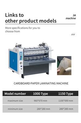 2.2kw CQT 1000 Máquina de laminado automático para laminado en frío y cartón laminado