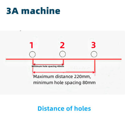 Distancia ajustable 220 mm TWOEND X110 MIDDLE Máquina de perforación de escritorio con doble cabeza NT-310T