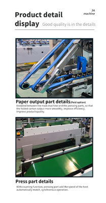 Máquina para hacer cajas de alimentos de 4 canales con aplicadores de pegamento frío de papel y alta velocidad de trabajo