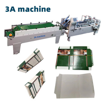 Máquina automática de pegamento de carpetas de cartón con impresora flexo de alta velocidad y retroalimentación de video