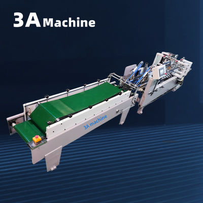 3A PLC Auto Lock Bottom Folder máquina pegada para la fabricación de carpetas de presentación