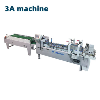 Máquina de carpeta de papel y pegamento de alta velocidad 3ACQ 580D con máquina de pegamento automática de 5.5kw