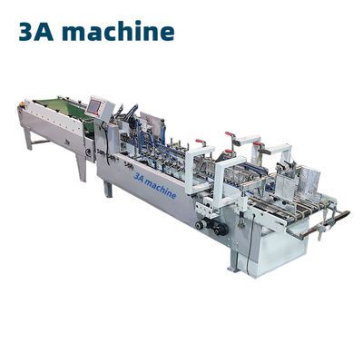 Máquina de carpeta de papel y pegamento de alta velocidad 3ACQ 580D con máquina de pegamento automática de 5.5kw