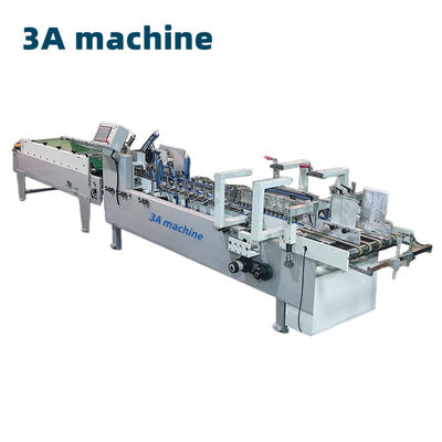 Máquina de carpeta de papel y pegamento de alta velocidad 3ACQ 580D con máquina de pegamento automática de 5.5kw