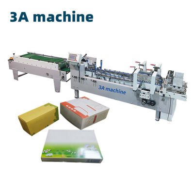 Gluer de carpeta de cartón corrugado con pegamento lateral y material de embalaje automático y de papel