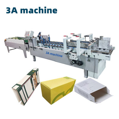 Máquina para hacer cajas de papel con pegamento lateral plegable y pegamento de gancho inferior 3ACQ 580D