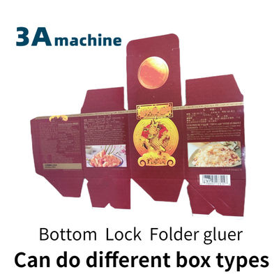 SHH-800AG-2 Gluer automático de carpeta de bloqueo de fondo para la inspección de salida de la caja de almuerzo