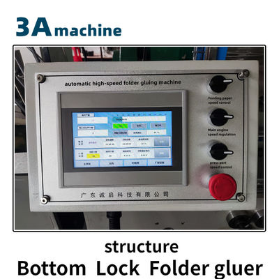 800AG-2 Gluer automático de carpeta de bloqueo inferior con velocidad Flexo-impresora-carpeta-gluer zh700d