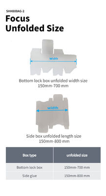 Máquina de pegamento de 800 mm para pegar carpetas de fondo de bloqueo y plegado de cajas SHH 800AG-2