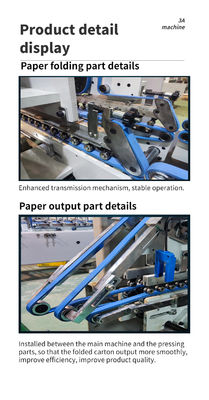 Gluer para carpetas semiautomático para el plegado de papel de alta velocidad