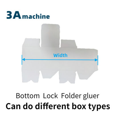 Máquina de pegamento plegable automática de bloqueo de fondo de 800 mm de tamaño máximo para máquinas de fabricación de cajas