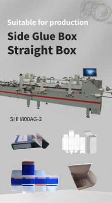 SHH 800AG-2 Máquina de pegado de cajas plegables con bloqueo automático en el fondo para cajas de papel adecuadas