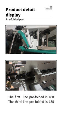 PLC controlado CQT 900YG-2 Pre-doblado de la parte inferior del bloqueo de carpeta de pegamento para el papel Zhantian