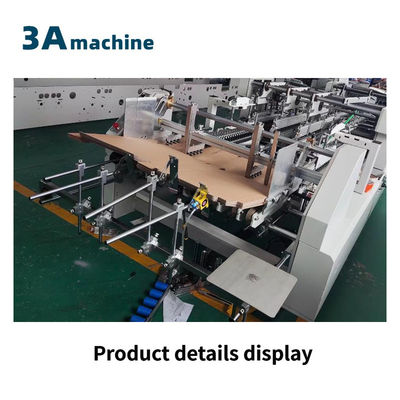 Máquina de pegamento de caja corrugada para carpeta automática de doble bloqueo y máquina de pegamento
