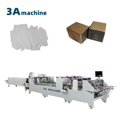 Máquina de pegado automática de bloqueo de fondo plegable para 2-3 capas de material de papel corrugado