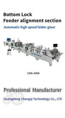 Máquina de pegado automática de bloqueo de fondo plegable para 2-3 capas de material de papel corrugado