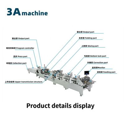 Máquina de pegado de carpetas 1300JGKW controlada por PLC para cajas corrugadas y de cartón