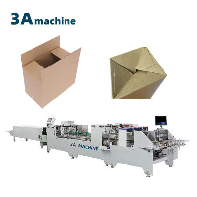 Gluer para carpetas de cartón y cajas corrugadas de doble bloqueo de recolección automática