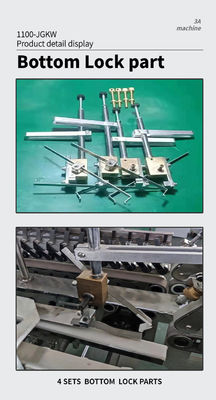 JGKW 1100 Gluer para carpetas de fondo con doble bloqueo con distribuidor de pegamento