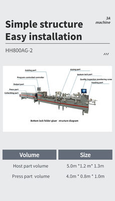 GS110 Máquina de pegado de pegamento para SHH800AG-2 pegado automático de fondo semiautomático de caja