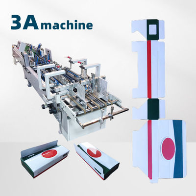 Máquina de embalaje de alimentos Caja adecuada Carpeta automática de cartón pegamento con material de papel