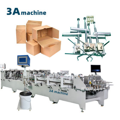 Máquina de plegado de pegamento de doble lado corrugada CQT900YG-2 controlada por PLC para hardware