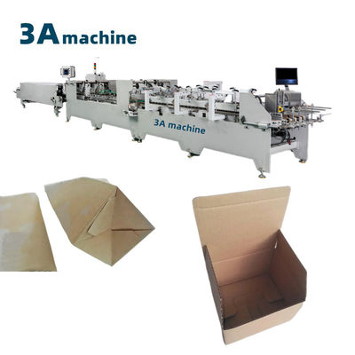 300 m/min Máquina de pegado automática plegable de caja de cartón de doble cierre de fondo para papel comercial