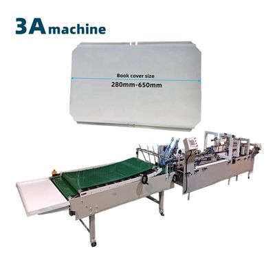 Máquina de plegado y pegado de cajas controlada por PLC para la producción de portadas de libros