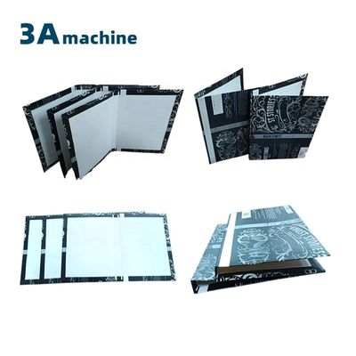 Máquina de plegado y pegado de cajas controlada por PLC para la producción de portadas de libros