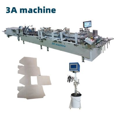 10KW CQT-1100 Gluer de carpetas de bloqueo automático para la producción de cajas de cartón