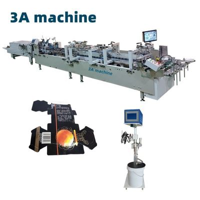 Papel de alimentación automático de 10KW CQT-1100 Gluer de carpeta de tipo mejorado para caja de té automática
