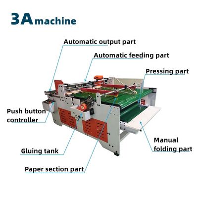 CQT-1800JGKW Máquina de moldeado de papel semiautomático corrugado cartón prensa de carpeta de pegamento