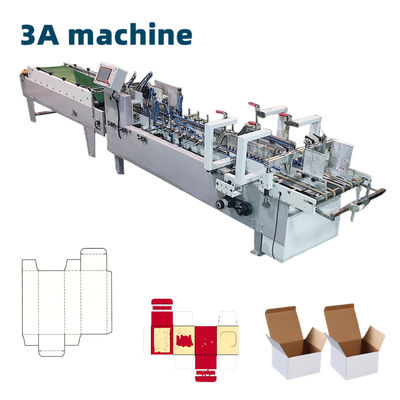 Máquina de plegado y pegado de caja de pegamento lateral altamente automatizada CQT-650 para una producción rápida