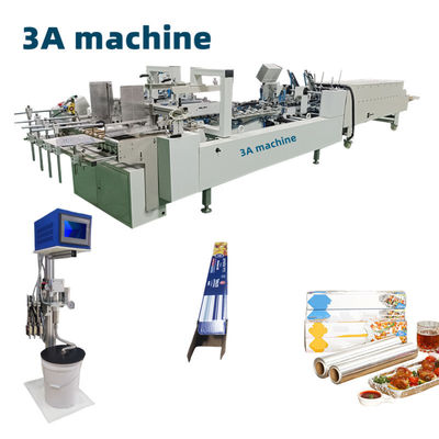 Caja de embalaje automática de papel de aluminio y papel de estaño máquina de pegado CQT-800