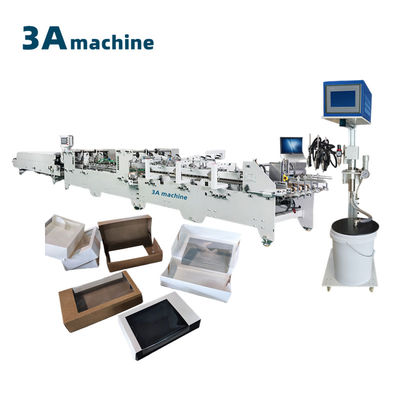 Máquina de pegado de carpeta de pegamento frío soluble en agua para cajas de 4 y 6 esquinas CQT-1300