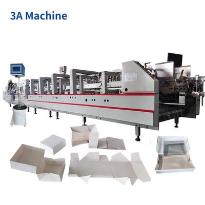 Papel de cartón 200g-650g 6 esquinas carpeta máquina de pegamento para 4 esquinas caja plegable
