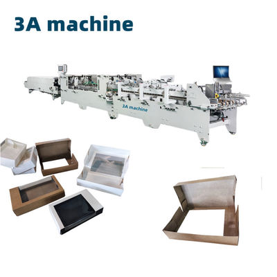 Versátil CQT-850 Automático 4 6 Corner Folder Gluer para la fabricación de cajas de comida de papel