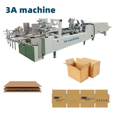 Control PLC CQT-800WK-1 Maquina de pegamento de carpetas de papel corrugado para envases de cajas