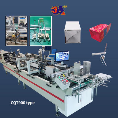 Máquina de pegamento de carpeta para cartón corrugado Caja de cartón 4.5kw Componentes centrales PLC