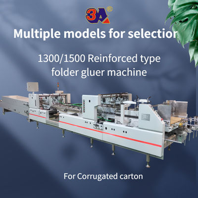 Máquina de pegamento de carpeta para cartón corrugado Caja de cartón 4.5kw Componentes centrales PLC