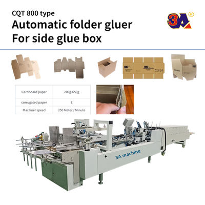 Máquina de pegamento de carpetas para cartón corrugado caja de cartón CQT-800A tipo de papel 200g-650g