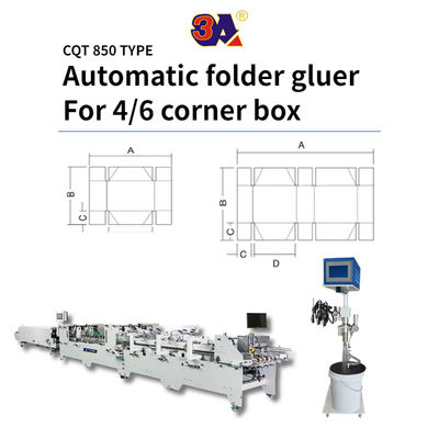 Máquina de pegamento de carpetas para cartón corrugado caja de cartón CQT-800A tipo de papel 200g-650g