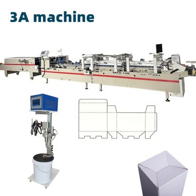 Máquina avanzada para plegar y pegar cartón automáticamente